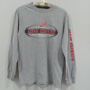 Vintage Detroit Red Wings grey long-sleeve shirt
